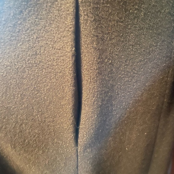 Steve by Searle Vintage Full Length Black Wool Cashmere Blend Coat Size 10 - Picture 7 of 9